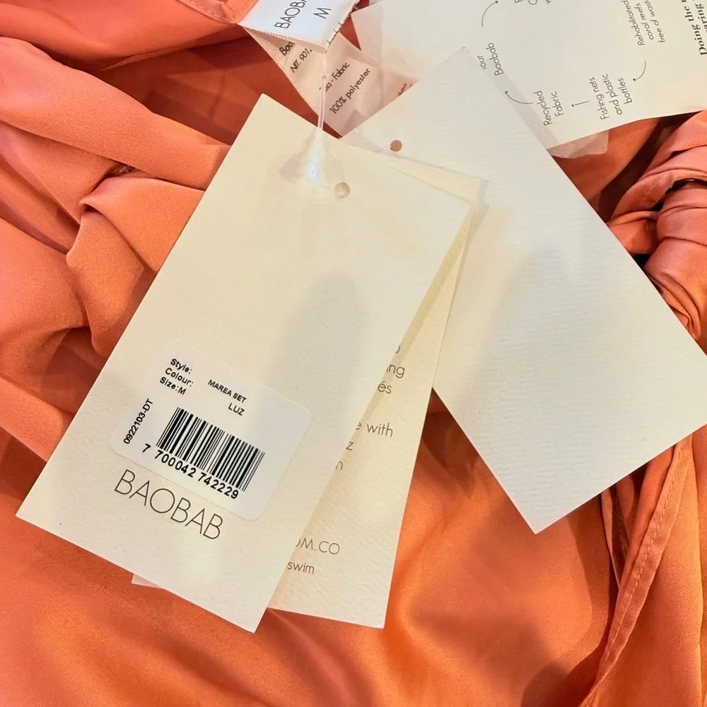 Baobab Collection Marea 2pc Set Asymmetrical Set in Orange “Luz” NWT - Picture 8 of 16
